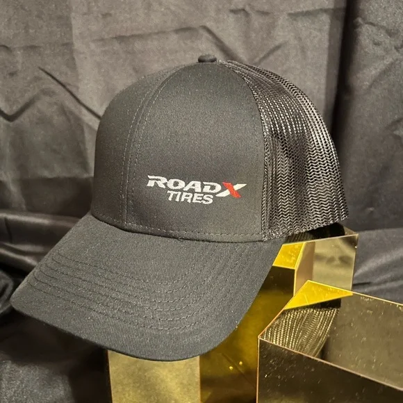 RoadX Tires Black Trucker Cap NEW - Picture 2 of 5